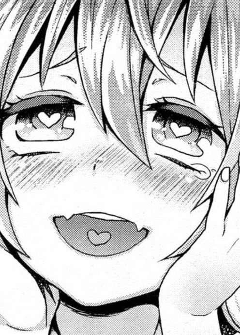 Anime girl ahegao face